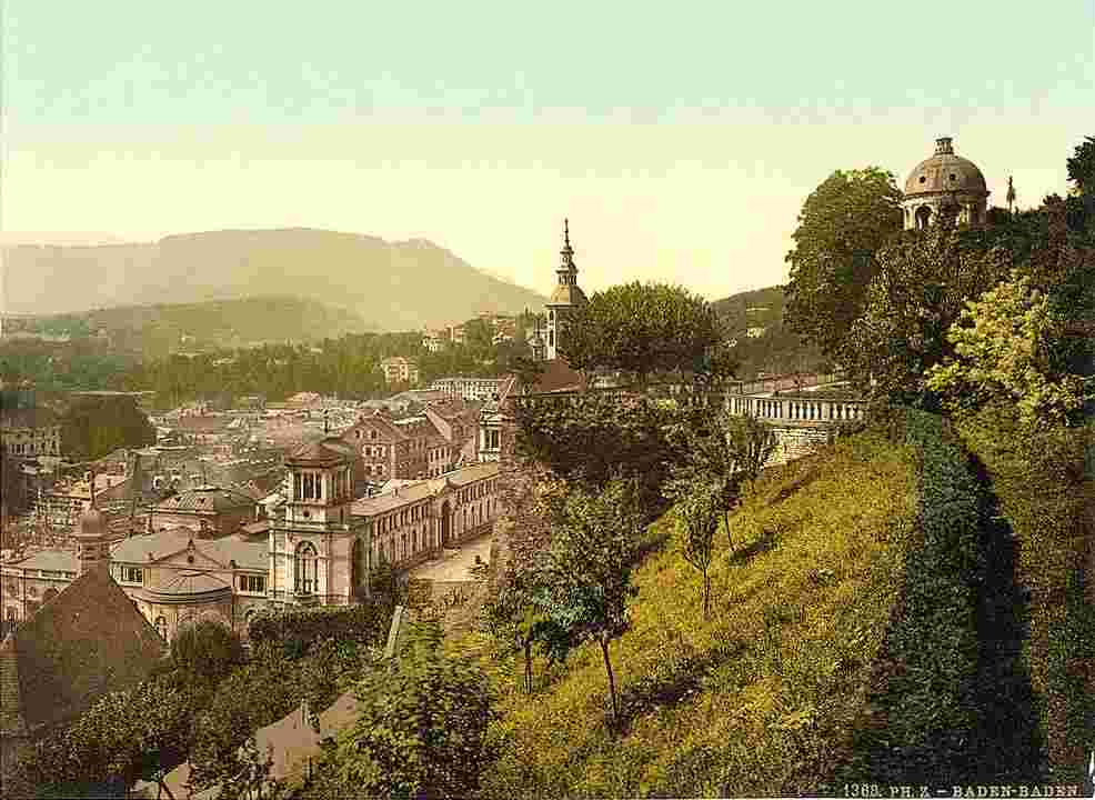Baden-Baden. Die Terrasse Schlosses