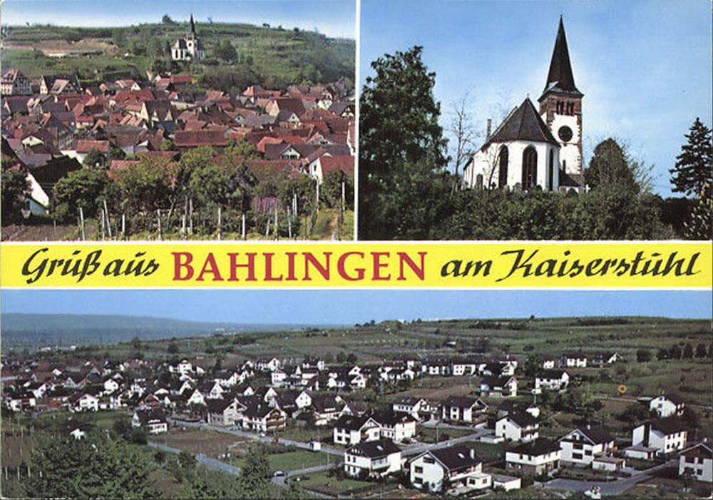 Bahlingen am Kaiserstuhl. Ansicht der Kirche