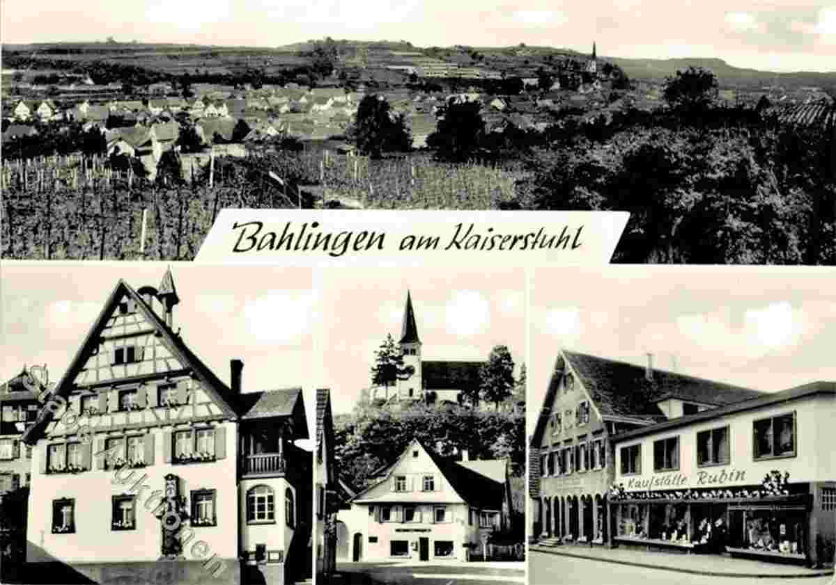 Bahlingen am Kaiserstuhl. Rathaus und Kaufstätte 'Rubin'