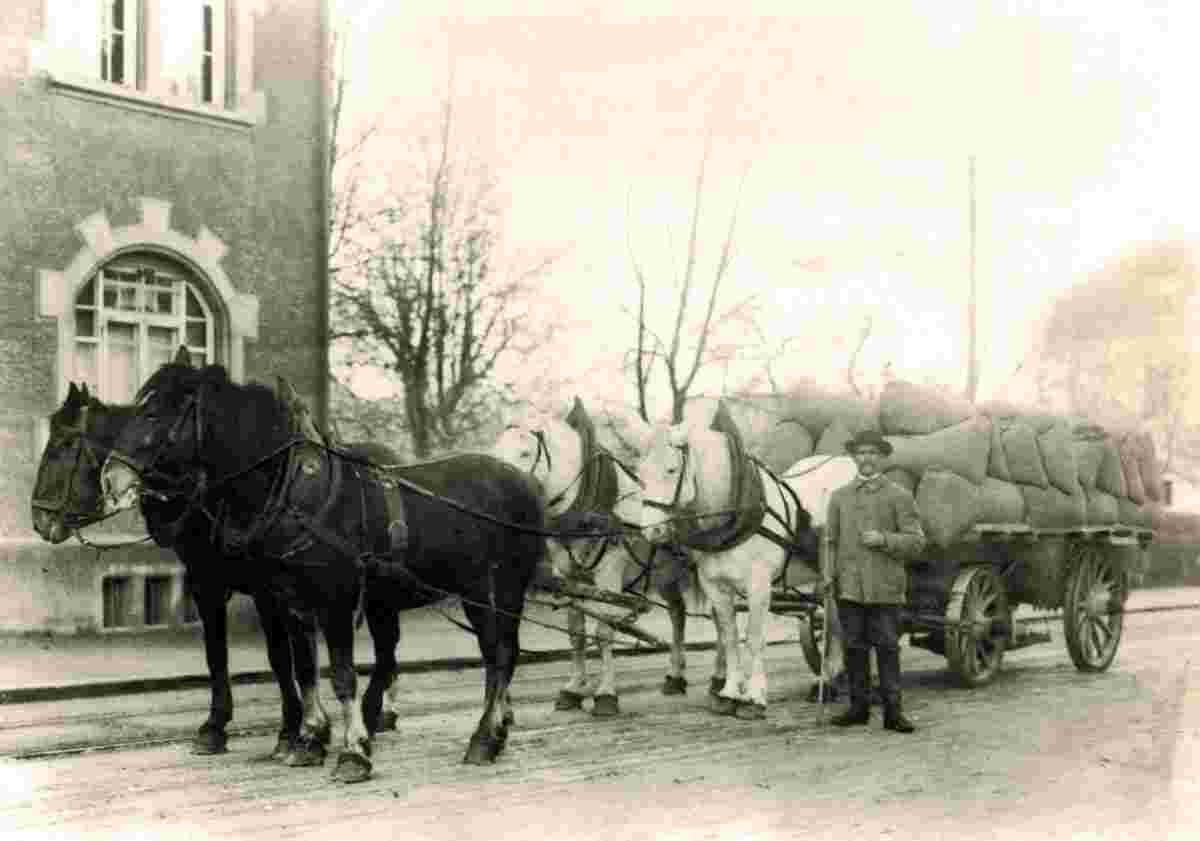 Baienfurt. Pferdefuhrwerk um 1900