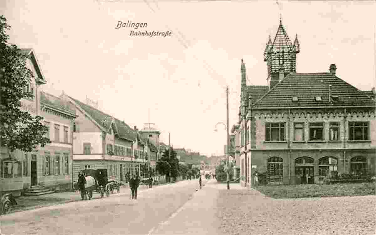 Balingen. Panorama von Bahnhofstraße