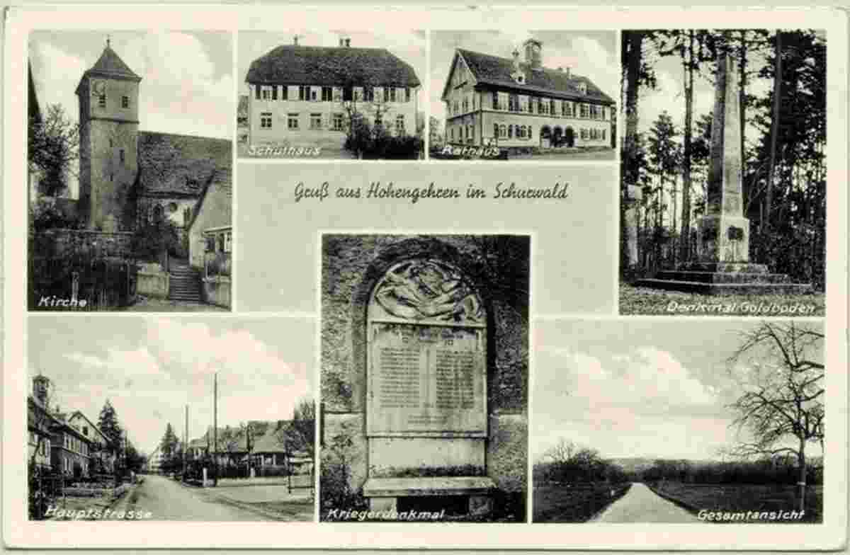 Baltmannsweiler. Hohengehren - Kirche, Schulhaus