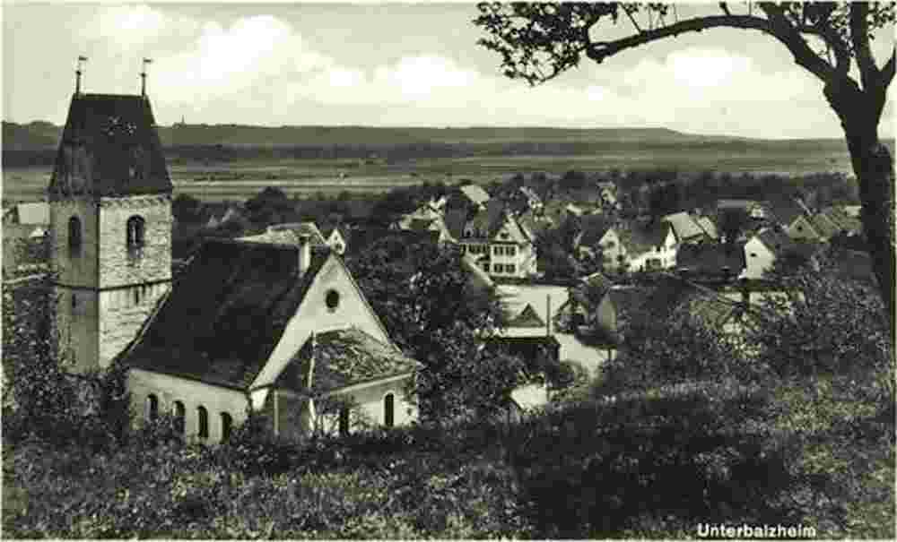Balzheim. Unterbalzheim - Panorama von Dorf