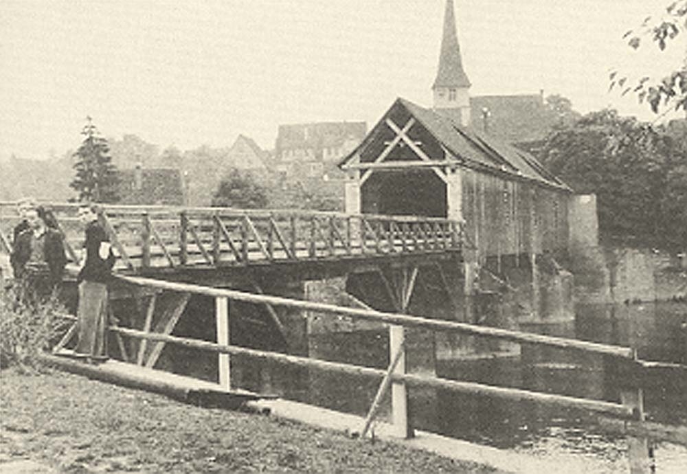 Benningen am Neckar. Historische Ansichten, Brücke