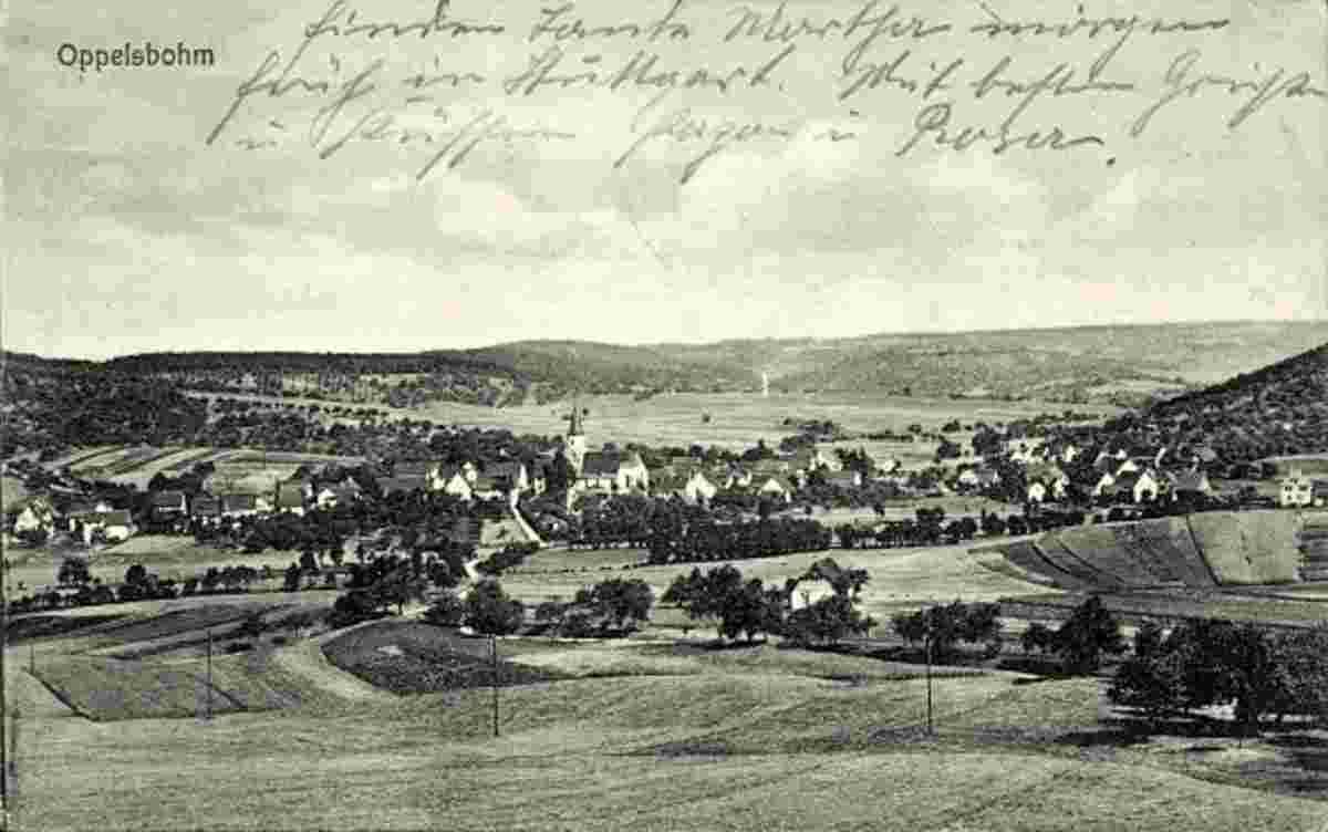 Berglen. Oppelsbohm - Panorama von Dorf