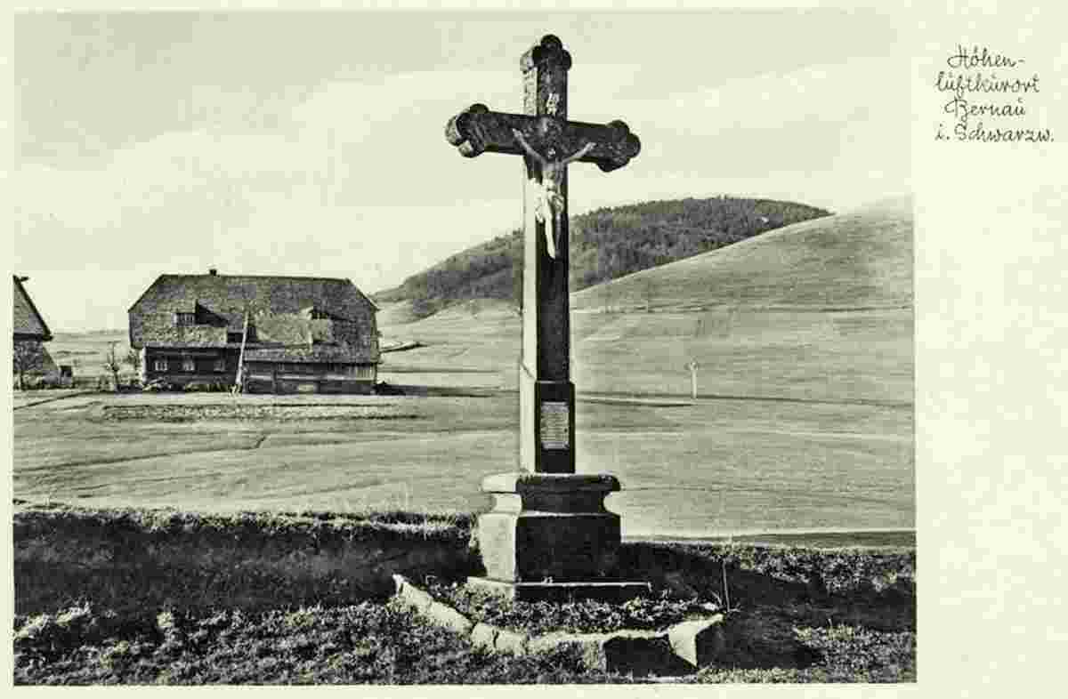 Bernau im Schwarzwald. Blick auf ein Kreuz, 1939