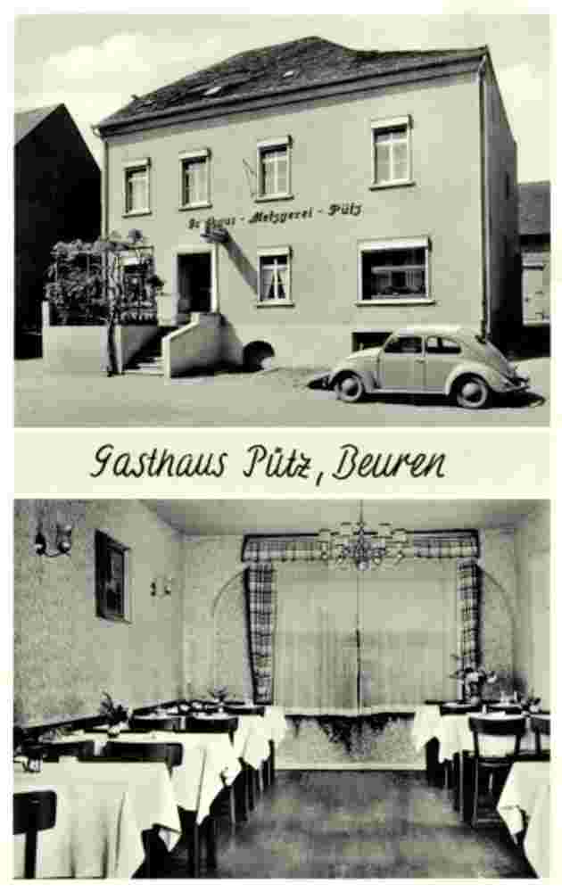Beuren. Gasthaus und Metzgerei Pütz, 1956