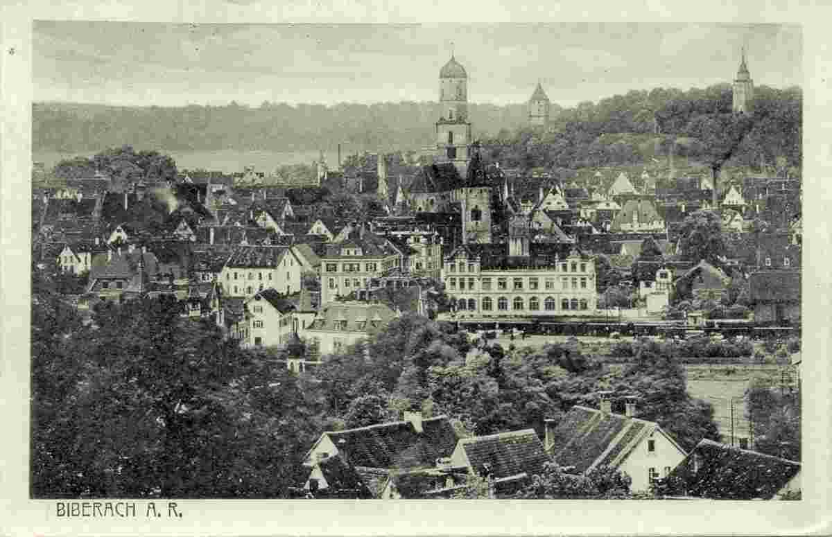 Biberach an der Riß. Panorama der Stadt, 1921