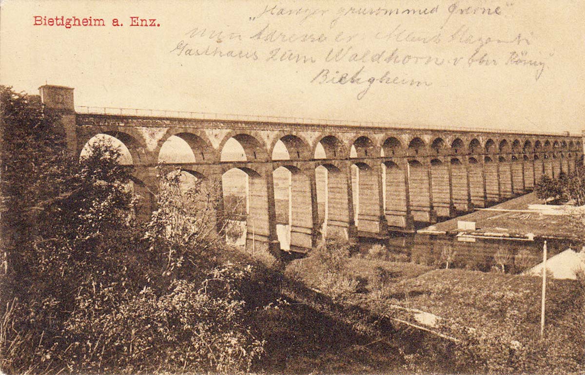 Eisenbahnviadukt bei Bietigheim-Bissingen, 1911