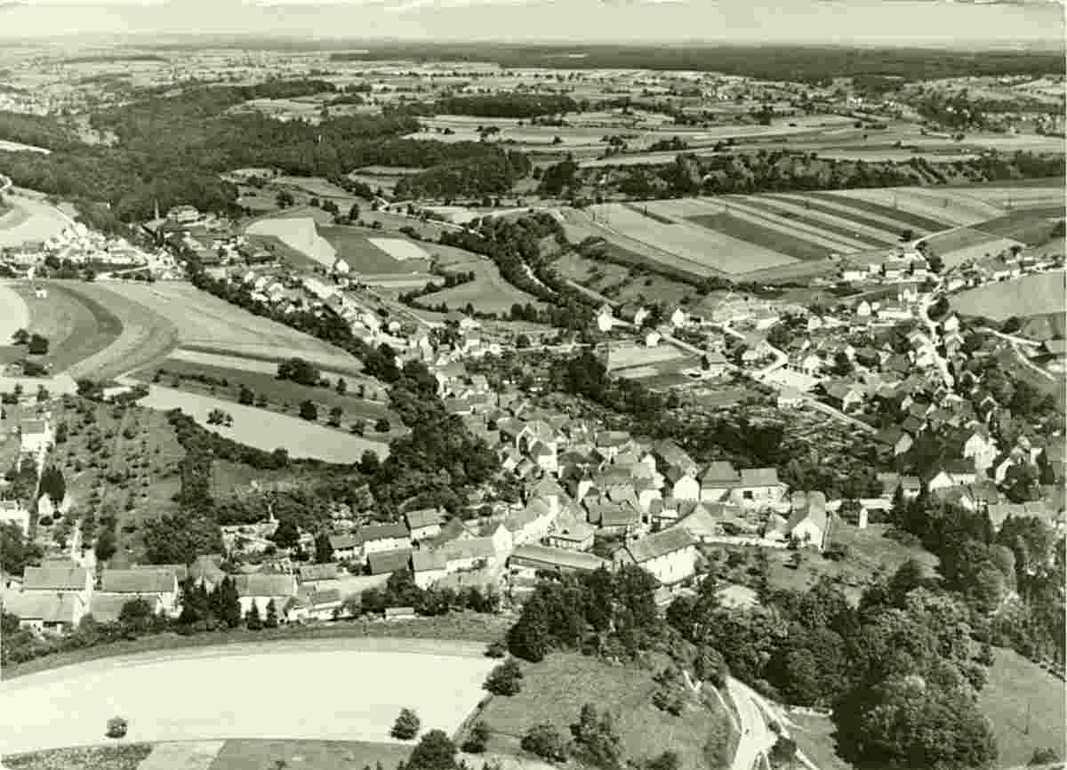 Panorama von Billigheim, Luftaufnahme