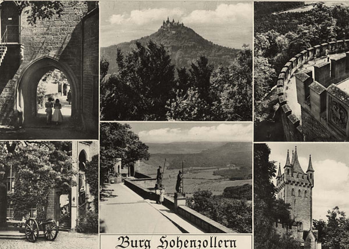 Bisingen. Panorama von Burg Hohenzollern, 1965