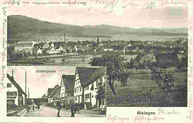 Bisingen. Panorama von Dorfstraße