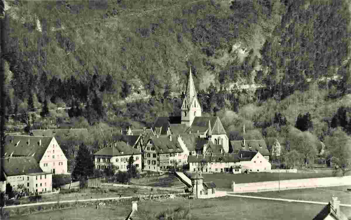 Blaubeuren. Panorama von Ortschaft mit Kirche