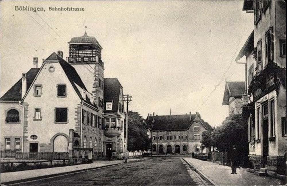 Böblingen. Bahnhofstraße, Gasthof von Josef Ade