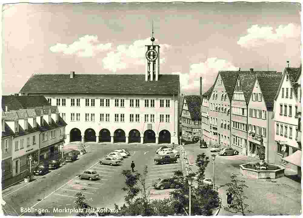Böblingen. Marktplatz mit Rathaus