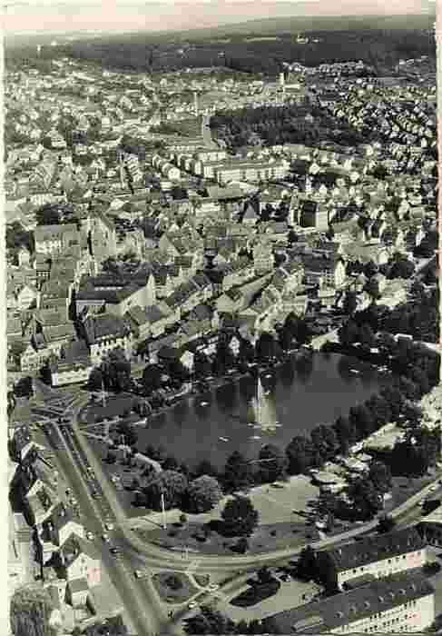 Panorama von Böblingen, Luftbild, 1974
