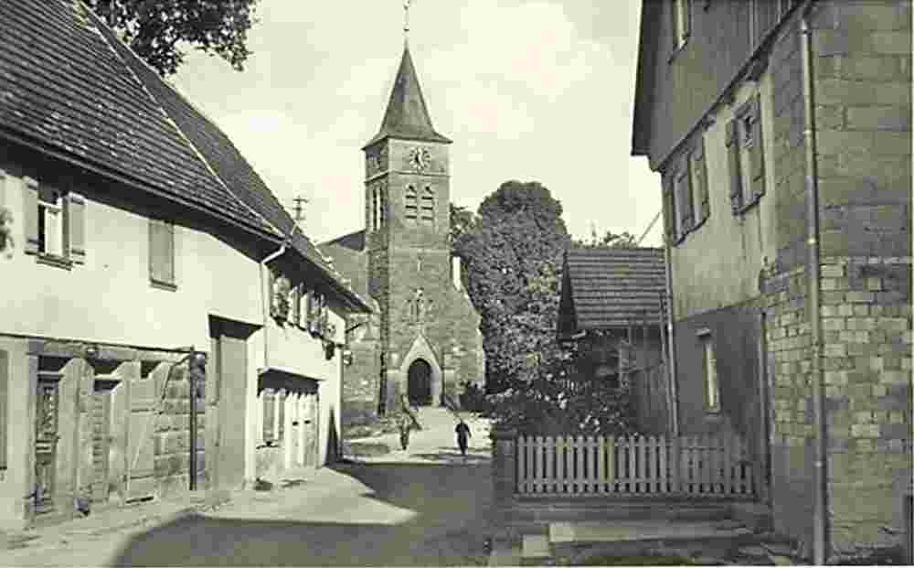 Bösingen. Blick zur Kirche