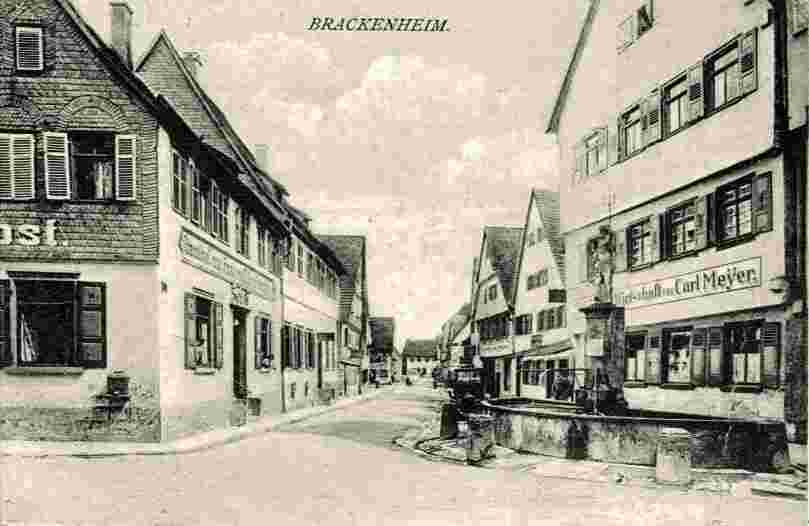 Brackenheim. Heilbronner Straße mit Röhrbrunnen