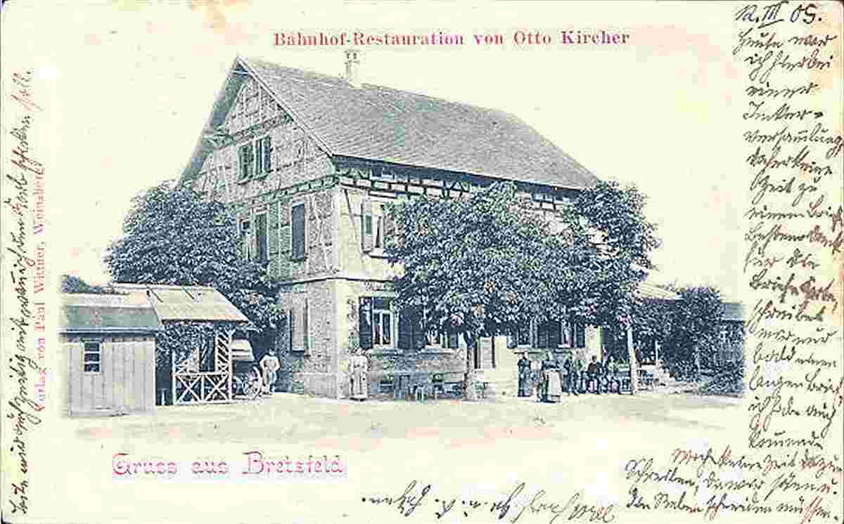 Bretzfeld. Bahnhofsrestauration von Otto Kircher, 1905