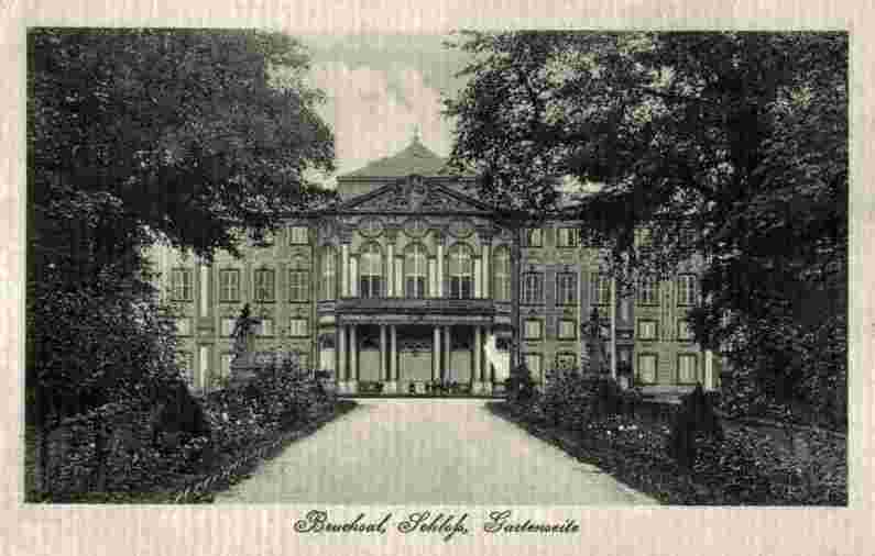 Bruchsal. Schloß, Gartenseite, um 1935