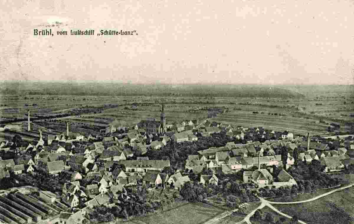 Brühl. Luftaufnahme von 1912