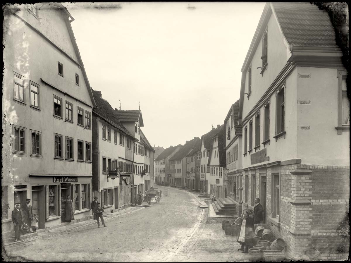 Buchen (Odenwald). Blick in die Vorstadtstraße, 1908