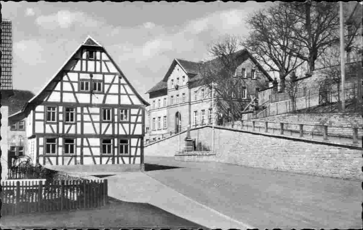 Buchen. Hettingen - Panorama von Ort, um 1960