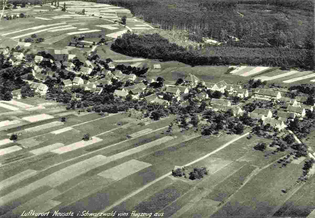 Bühl. Panorama von Neusatz, um 1940