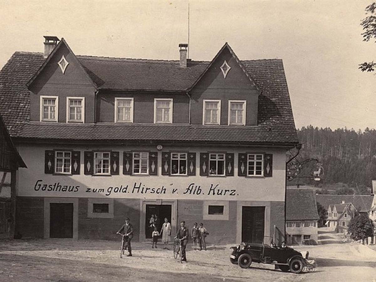 Bühlerzell. Gasthaus 'Zum goldener Hirsch' von Alb Kurz