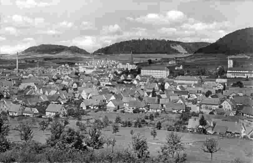Burladingen. Panorama der Stadt, 1957