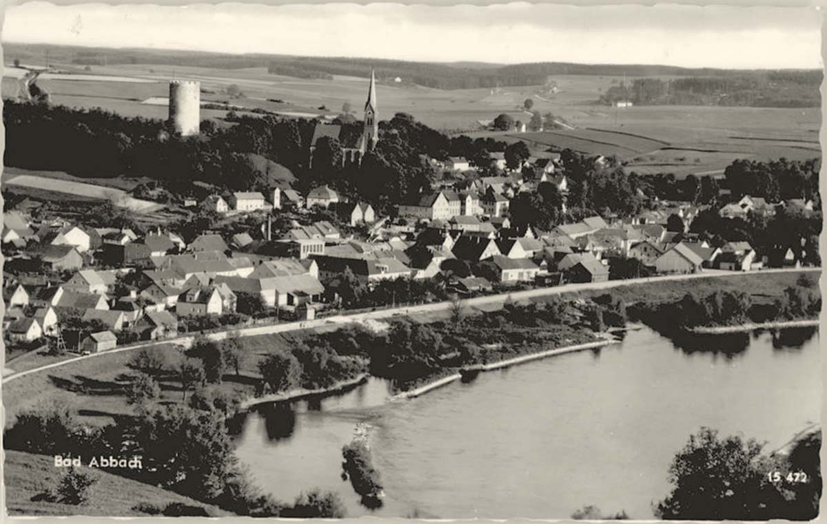 Panorama von Bad Abbach mit Heinrichsturm
