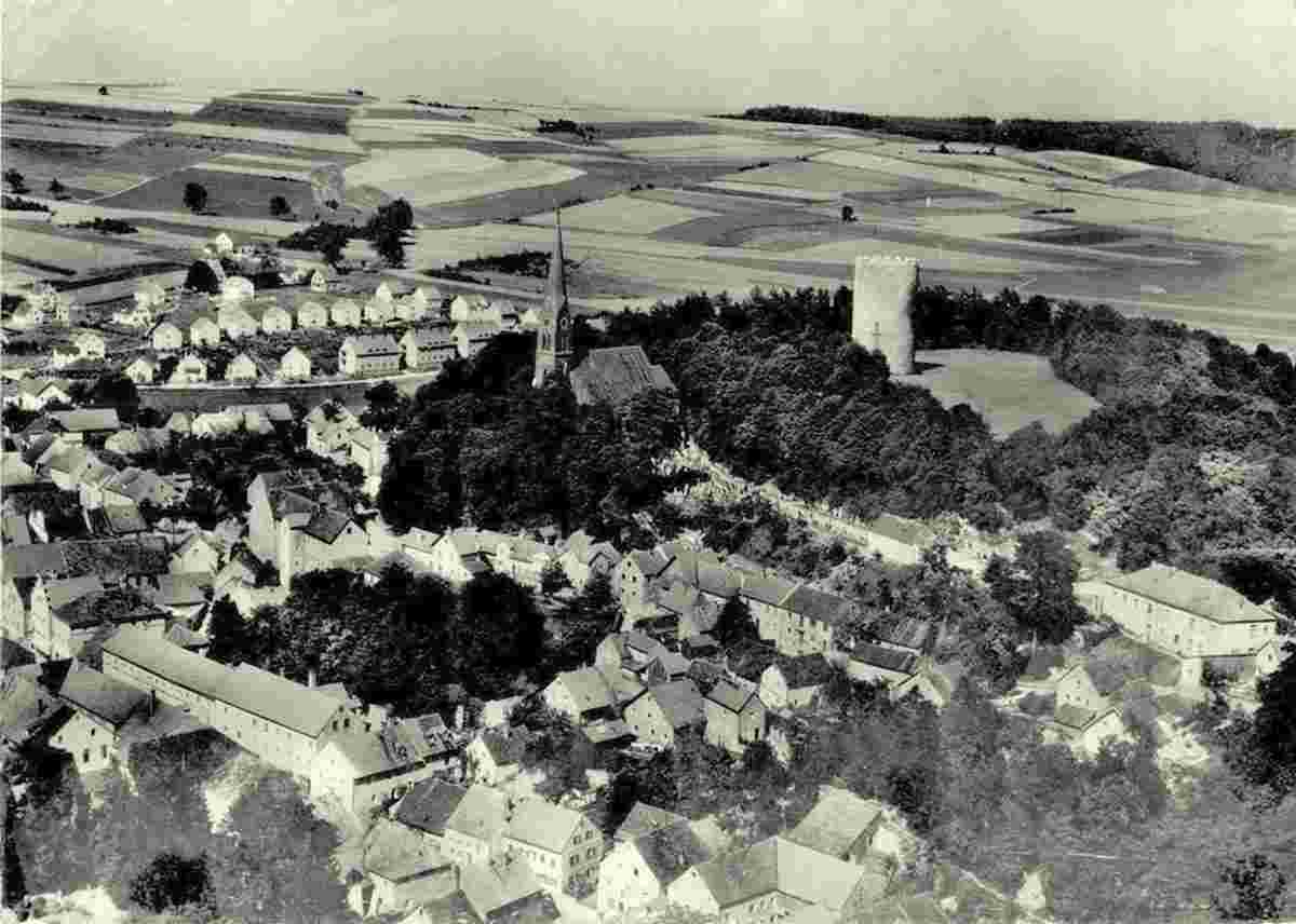 Panorama von Bad Abbach, Luftbild, 1957