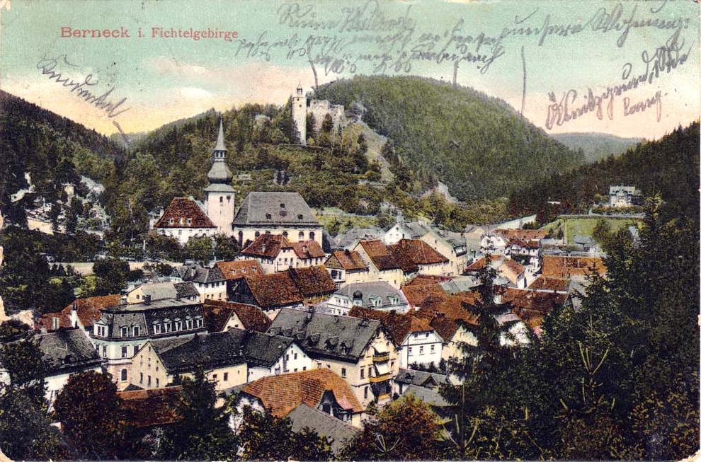 Panorama von Bad Berneck im Fichtelgebirge, 1906