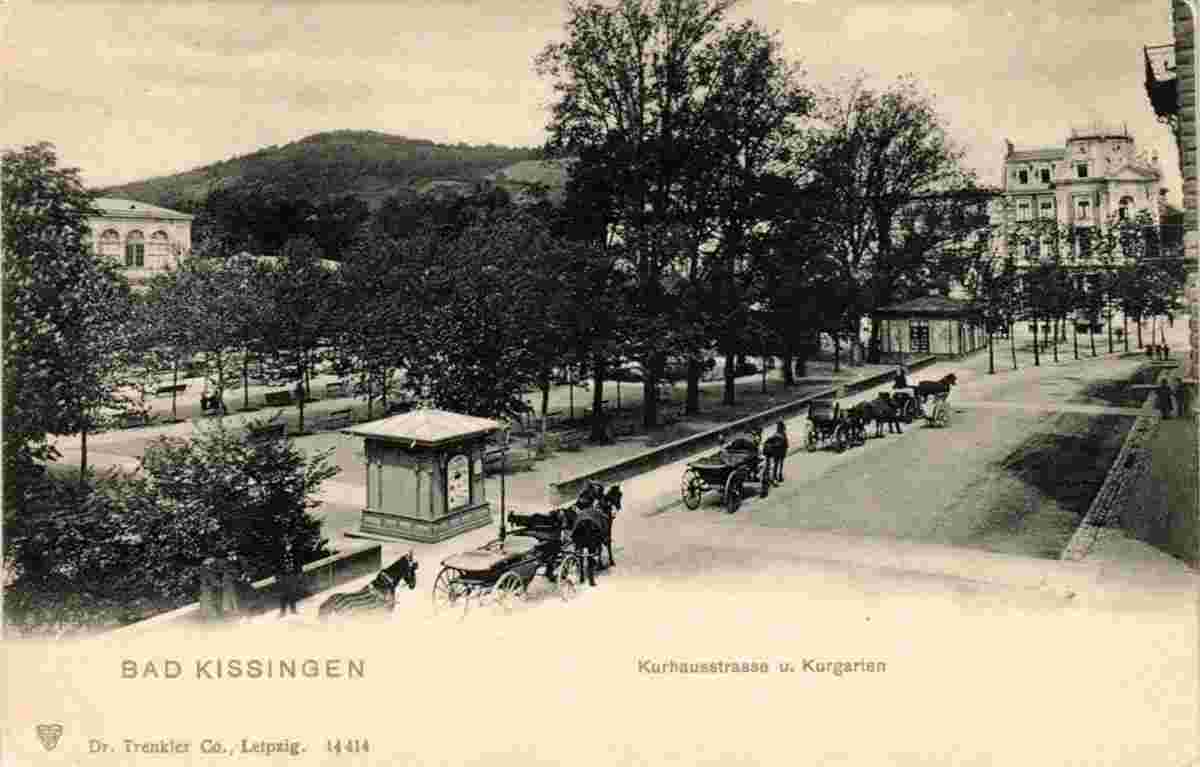 Bad Kissingen. Kurhausstraße und Kurgarten