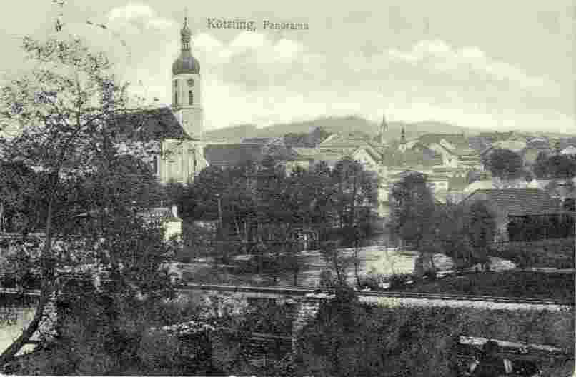 Bad Kötzting. Panorama der Stadt, 1914