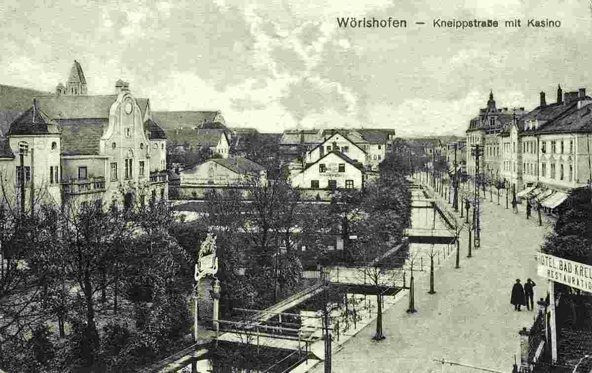Bad Wörishofen. Kneippstraße mit Kasino, 1917