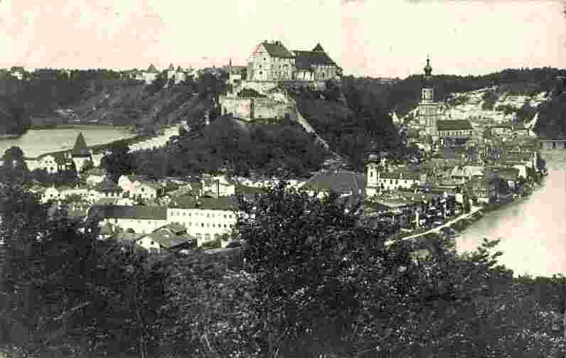 Burghausen. Panorama der Stadt, 1937