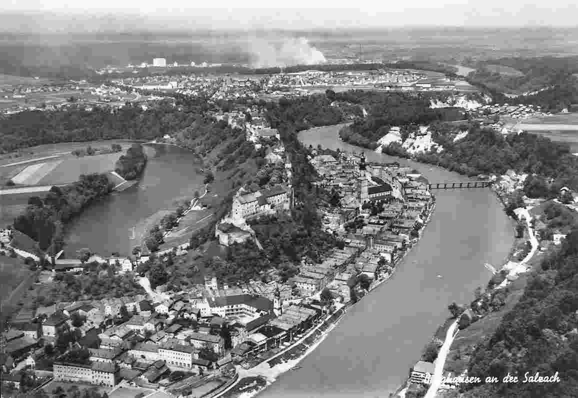 Burghausen. Panorama der Stadt, 1960
