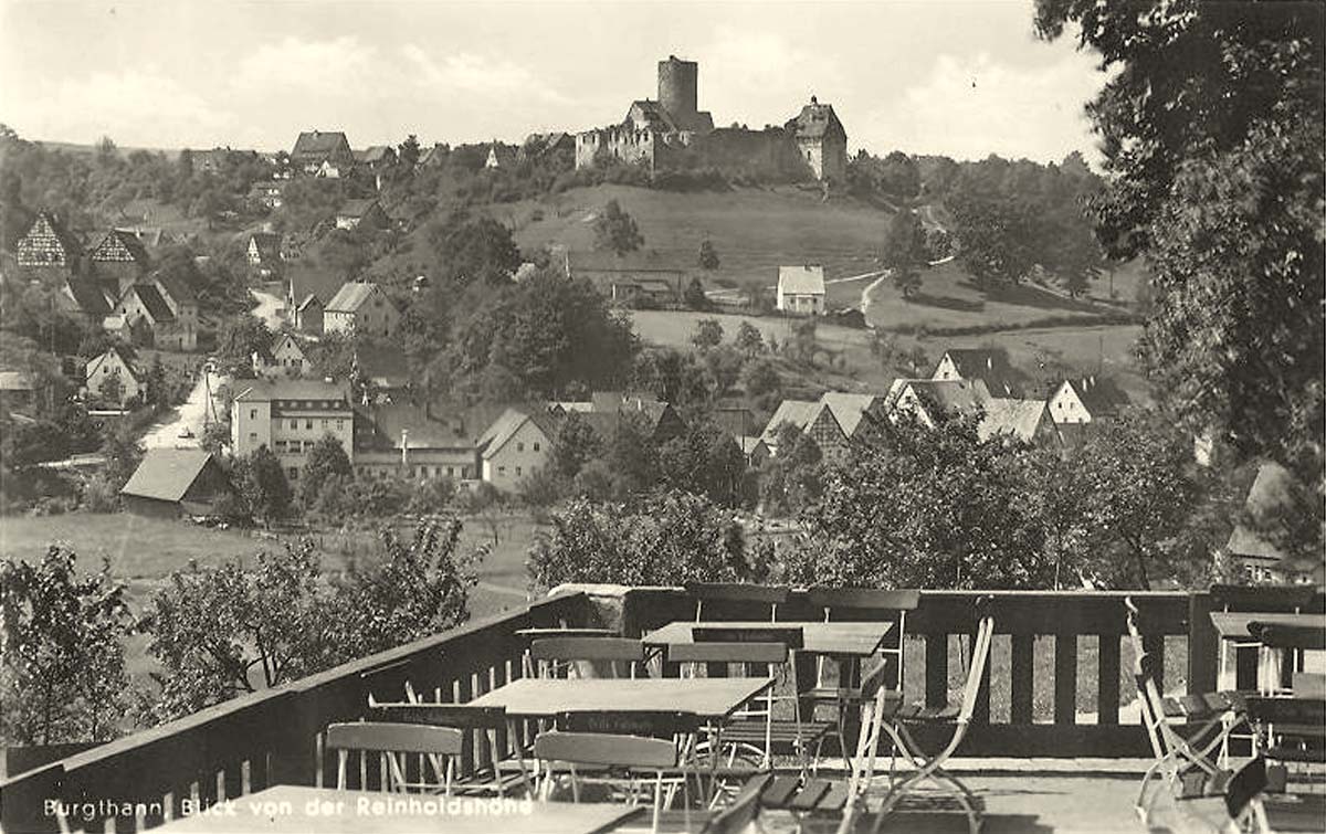 Burgthann. Blick auf Burgthann von der Reinholdshöhe, 1956