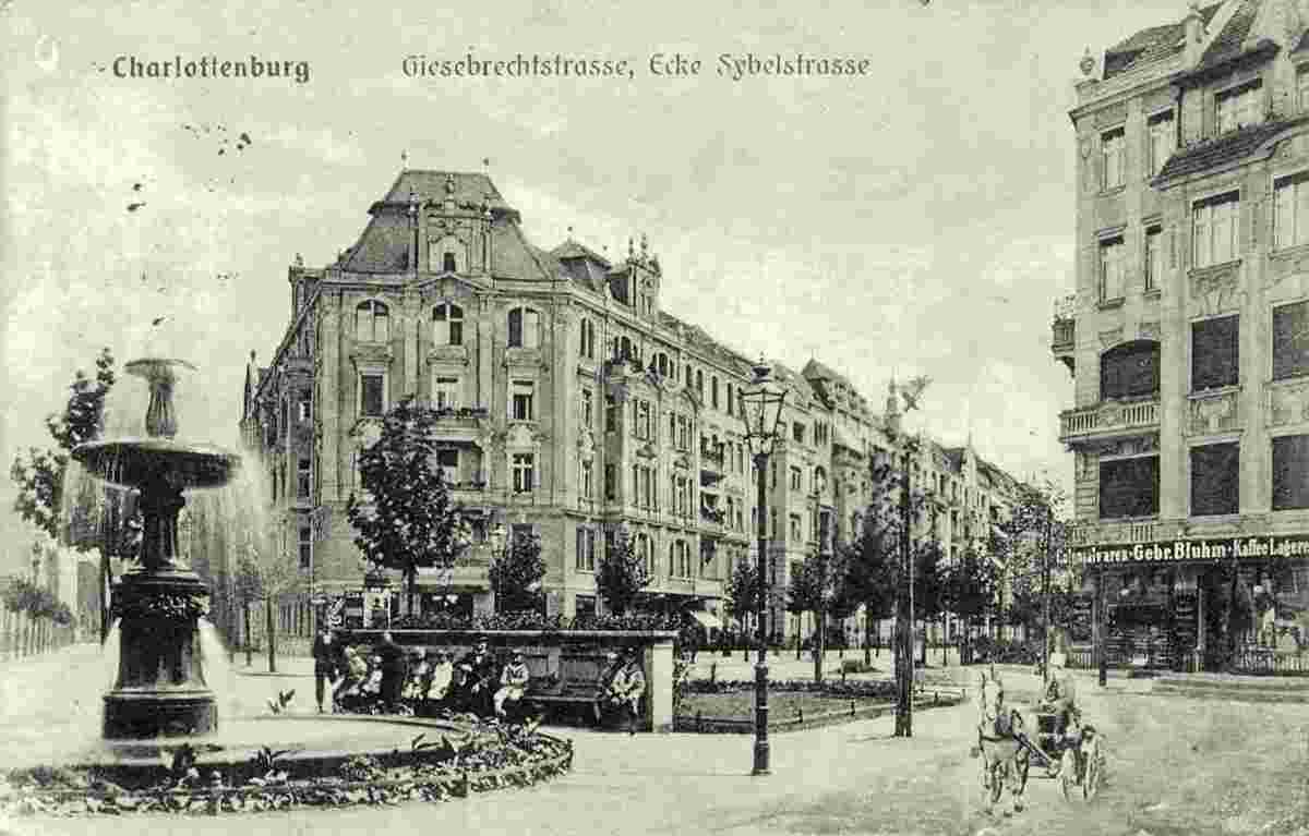 Berlin. Charlottenburg. Giesebrechtstraße, Ecke Sybelstraße
