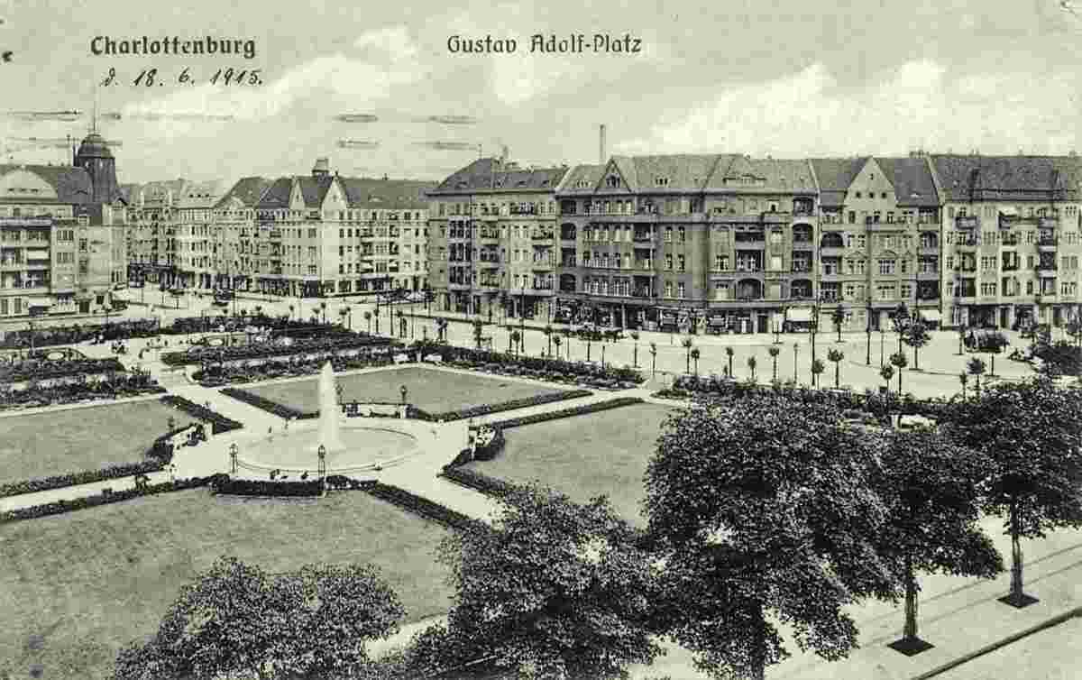 Berlin. Charlottenburg. Gustav Adolf-Platz, 1915