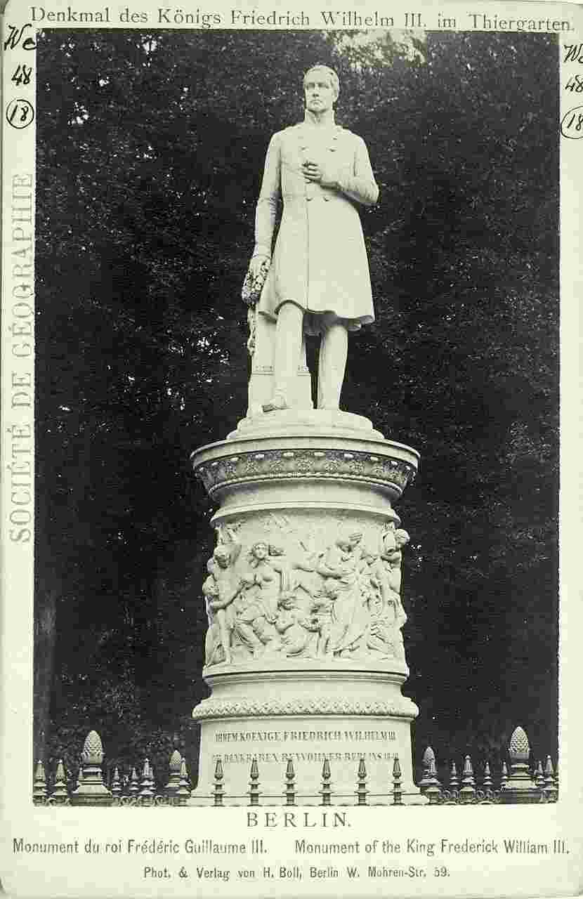 Berlin. Denkmal des Königs Friedrich Wilhelm III im Thiergarten