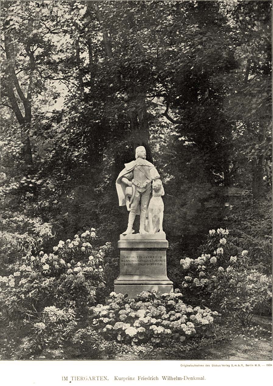 Berlin. Denkmal Kurprinz Friedrich Wilhelm im Thiergarten