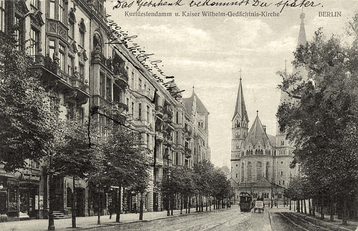 Berlin. Kurfürstendamm und Kaiser-Wilhelm Gedächtniskirche
