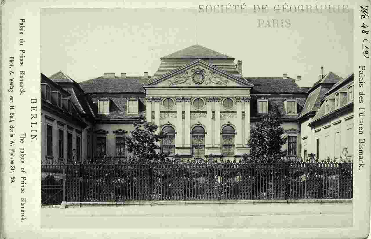 Berlin. Palais des Fürsten Bismarck