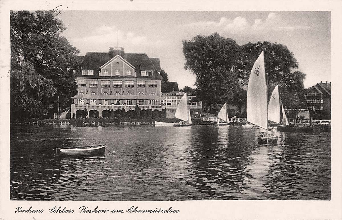 Bad Saarow. Kurhaus 'Schloss Pieskow' am Scharmützelsee, 1937