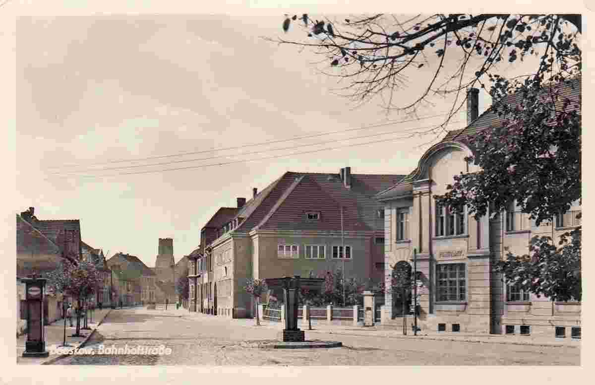 Beeskow. Bahnhofstraße, Postamt, 1955
