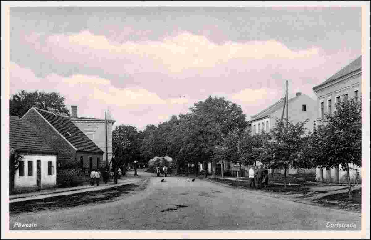 Beetzsee. Päwesin - Dorfstraße, 1930