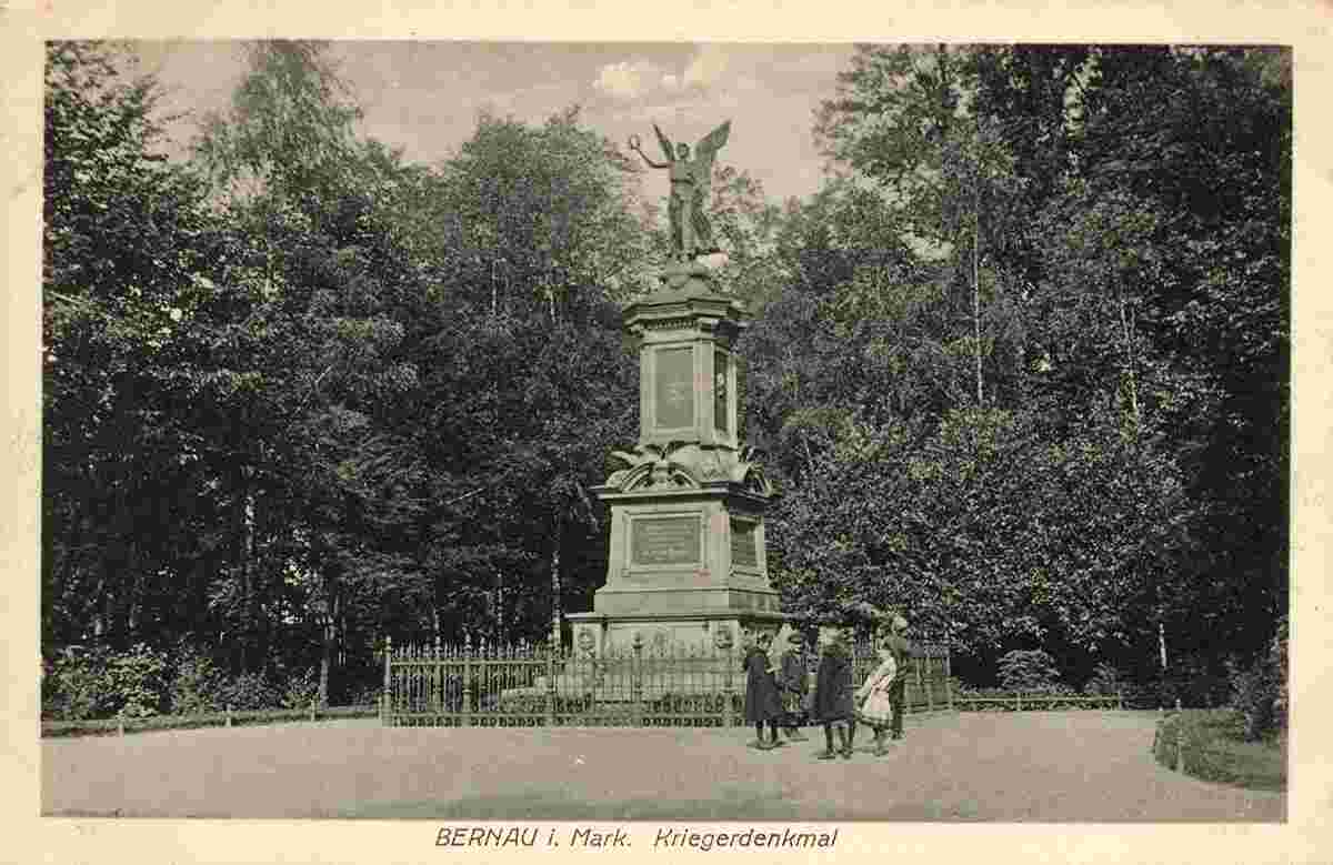 Bernau. Kriegerdenkmal, 1922