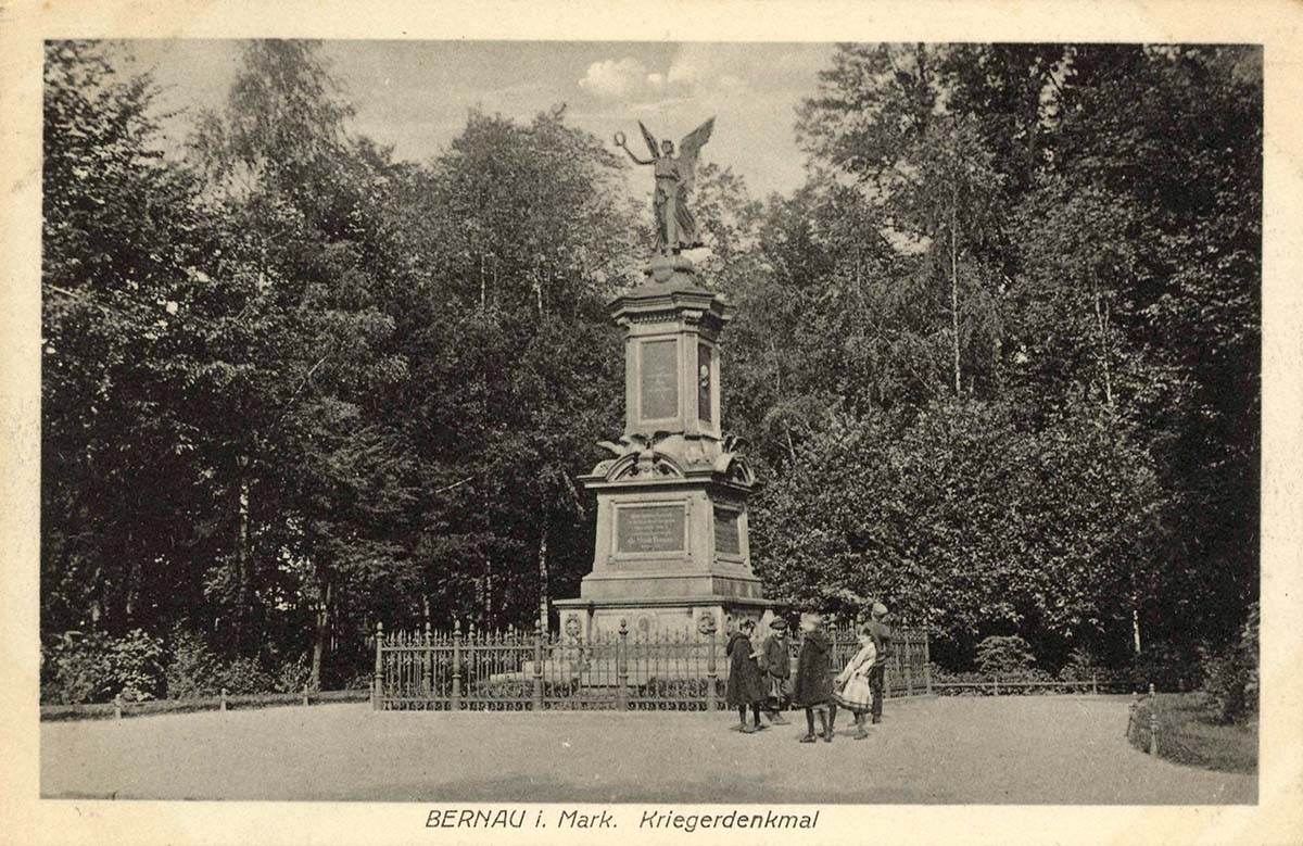 Bernau bei Berlin. Kriegerdenkmal, 1922